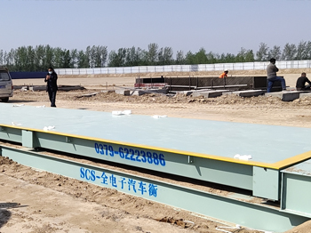 虞城至夏邑快速通道150噸鋼基礎(chǔ)地磅